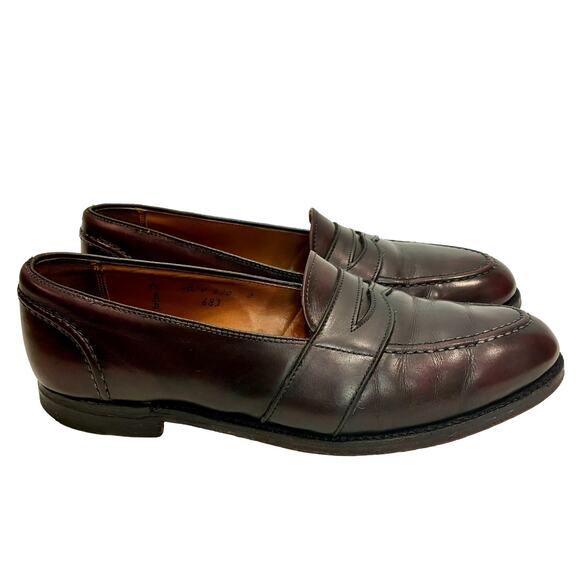 Vintage Alden “Parisian” Oxblood Penny Loafers 8.5B Men / Women 10.5 - Picture 4 of 13